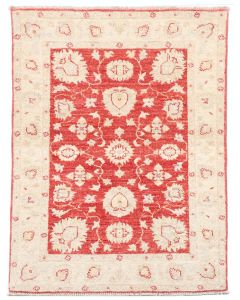 Garous Ziegler Design Rug - Red & Beige in 3'7 x 2'6