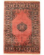 Contemporary modern rug in Red & Black- 7'7 x 5'4